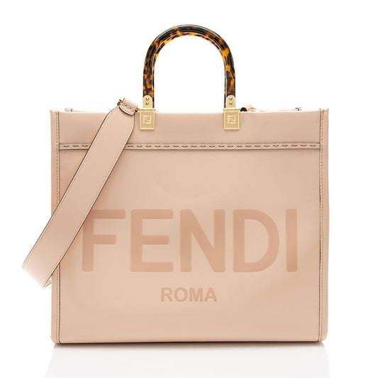 Luxury FendiLeather Sunshine Medium Shopper Tote (SHF-HUEoka)