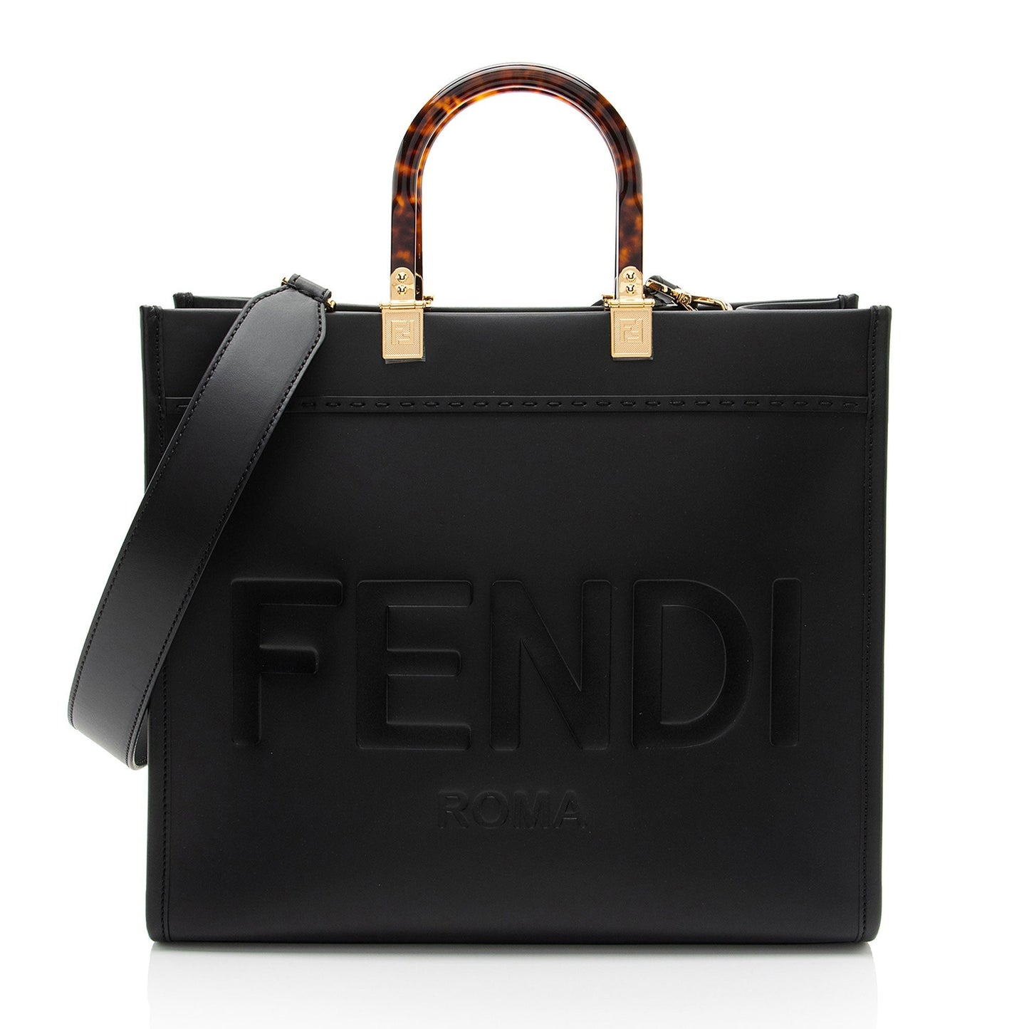 Luxury FendiLeather Sunshine Medium Shopper Tote (SHF-dEYRPB)