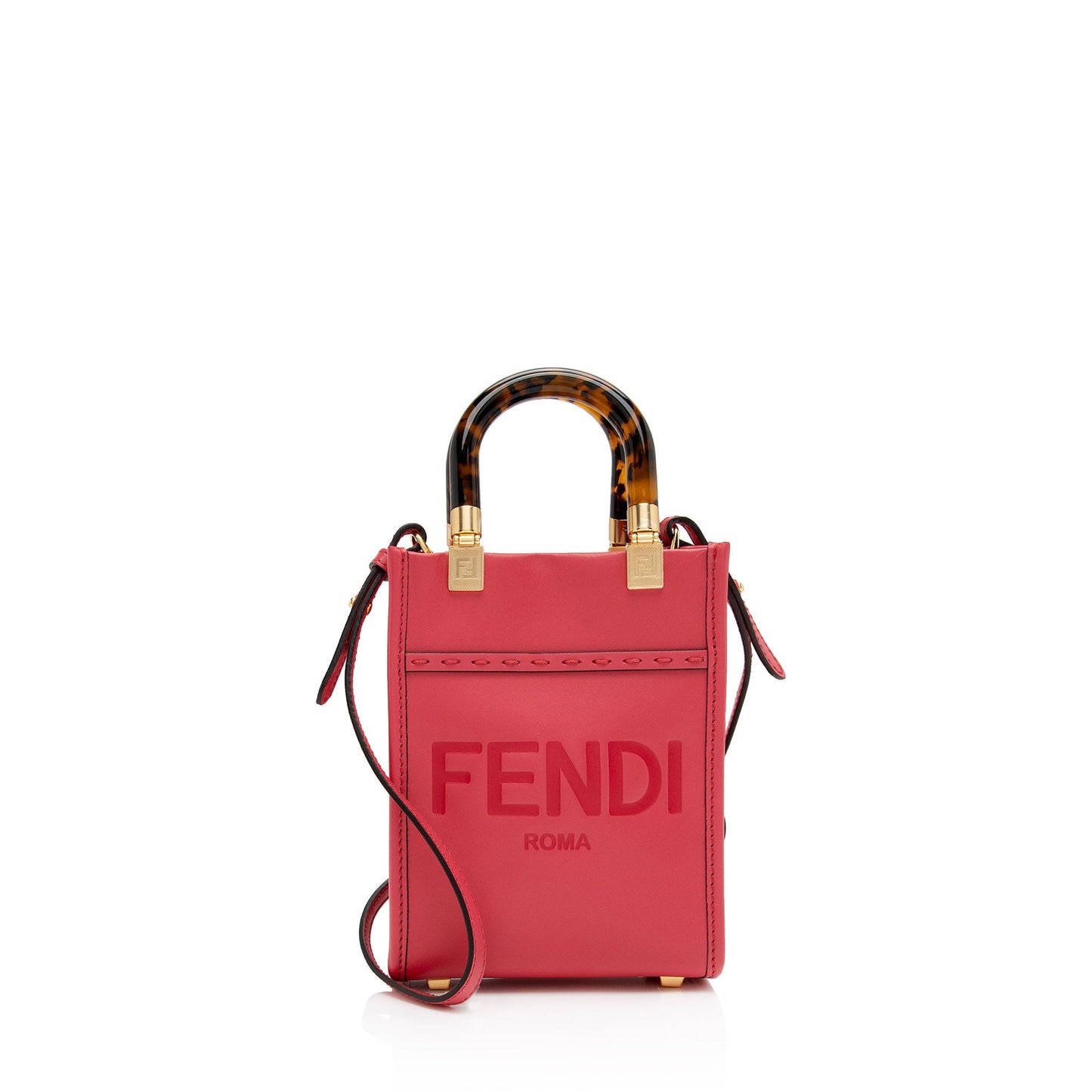 Luxury FendiLeather Sunshine Mini Shopper Tote (SHF-88FrWs)