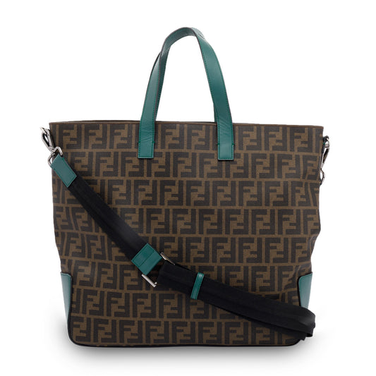 Fendi Leather-Trimmed FF Zucca Tote
