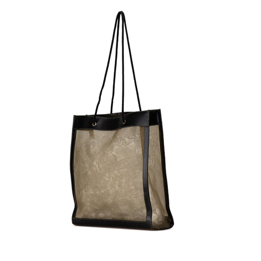 Luxury FendiLeather-Trimmed Mesh Logo Tote (SHG-u56EIb)