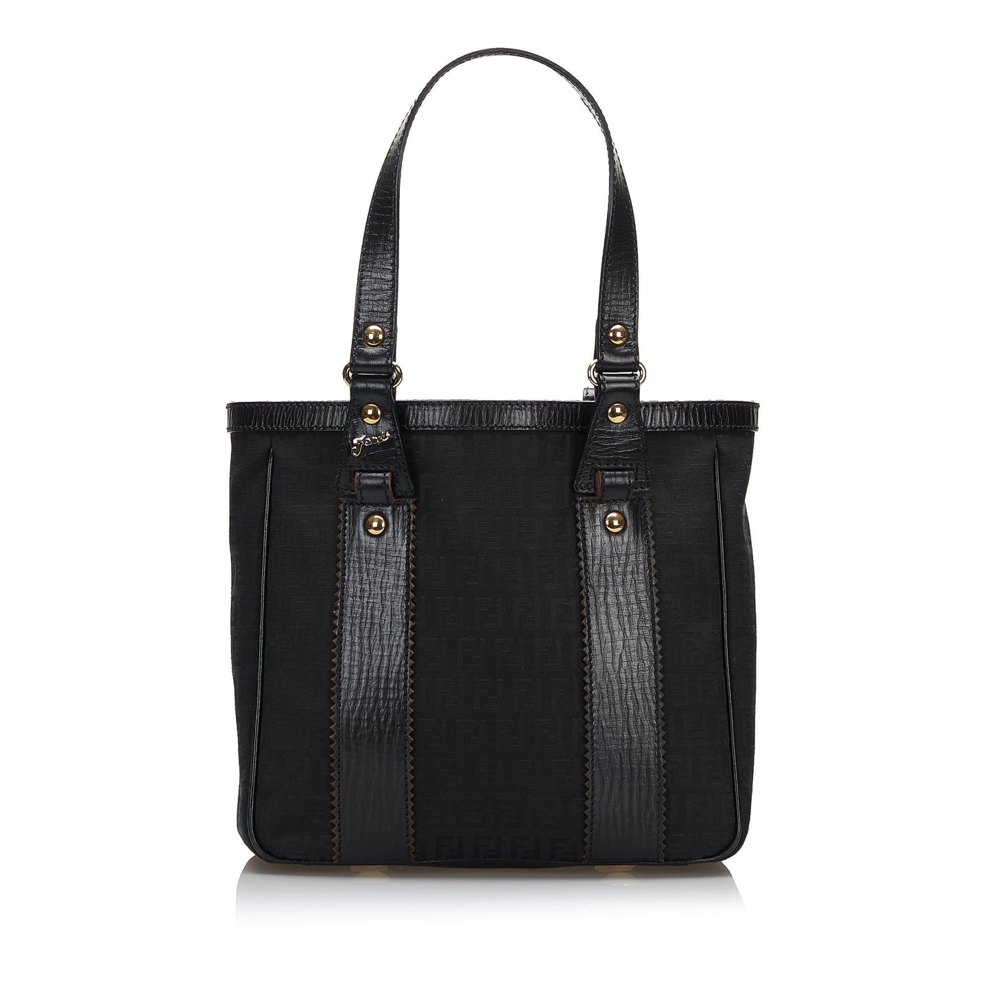 Luxury FendiLeather-Trimmed Zucchino Tote (SHG-36075)