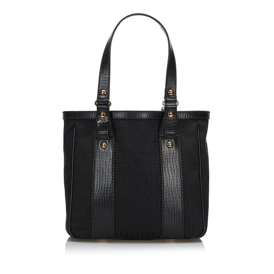 Luxury FendiLeather-Trimmed Zucchino Tote (SHG-36075)
