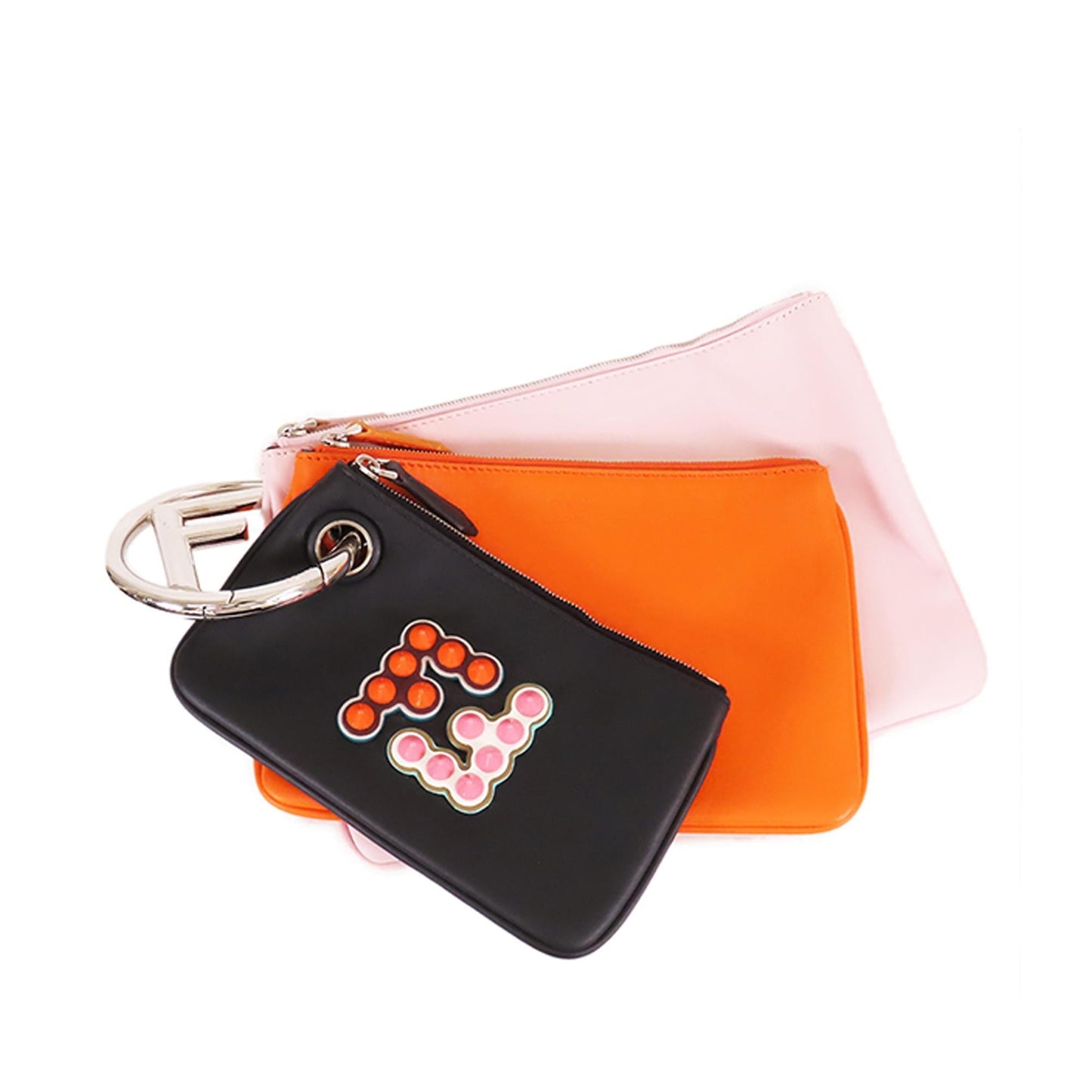 Luxury FendiLeather Triplette Clutch Bag (SHG-sSklWg)