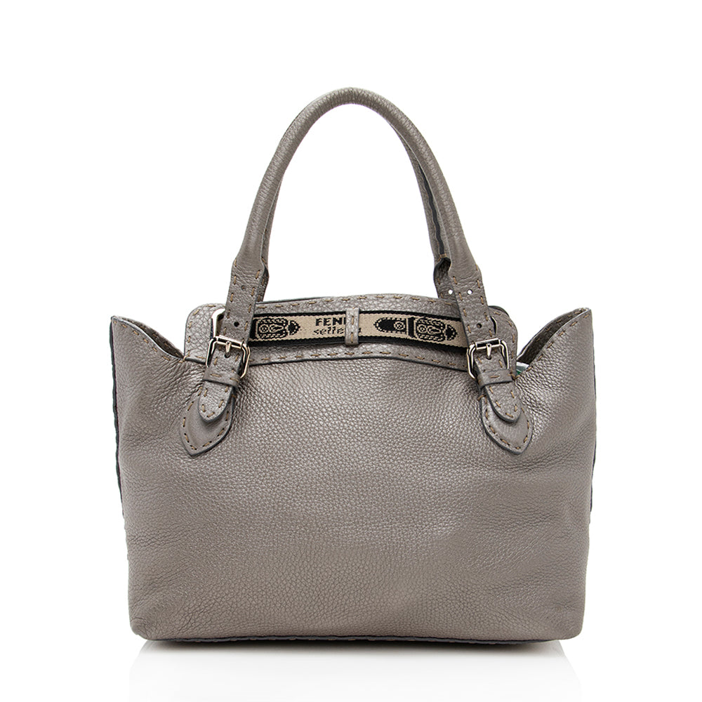 Luxury FendiLeather Villa Selleria Borghese Tote (SHF-18630)