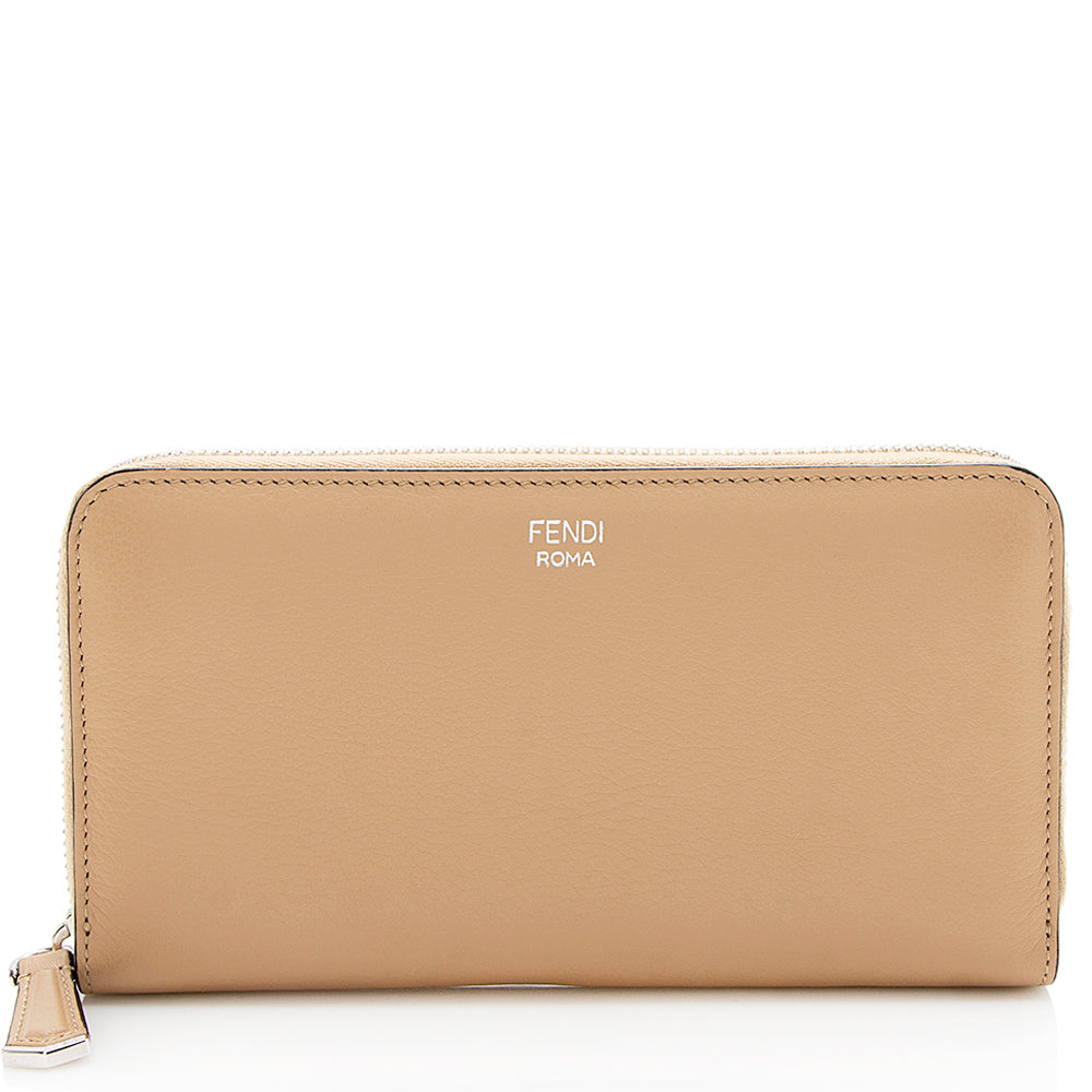 Luxury FendiLeather Zip Around Wallet (SHF-12618)