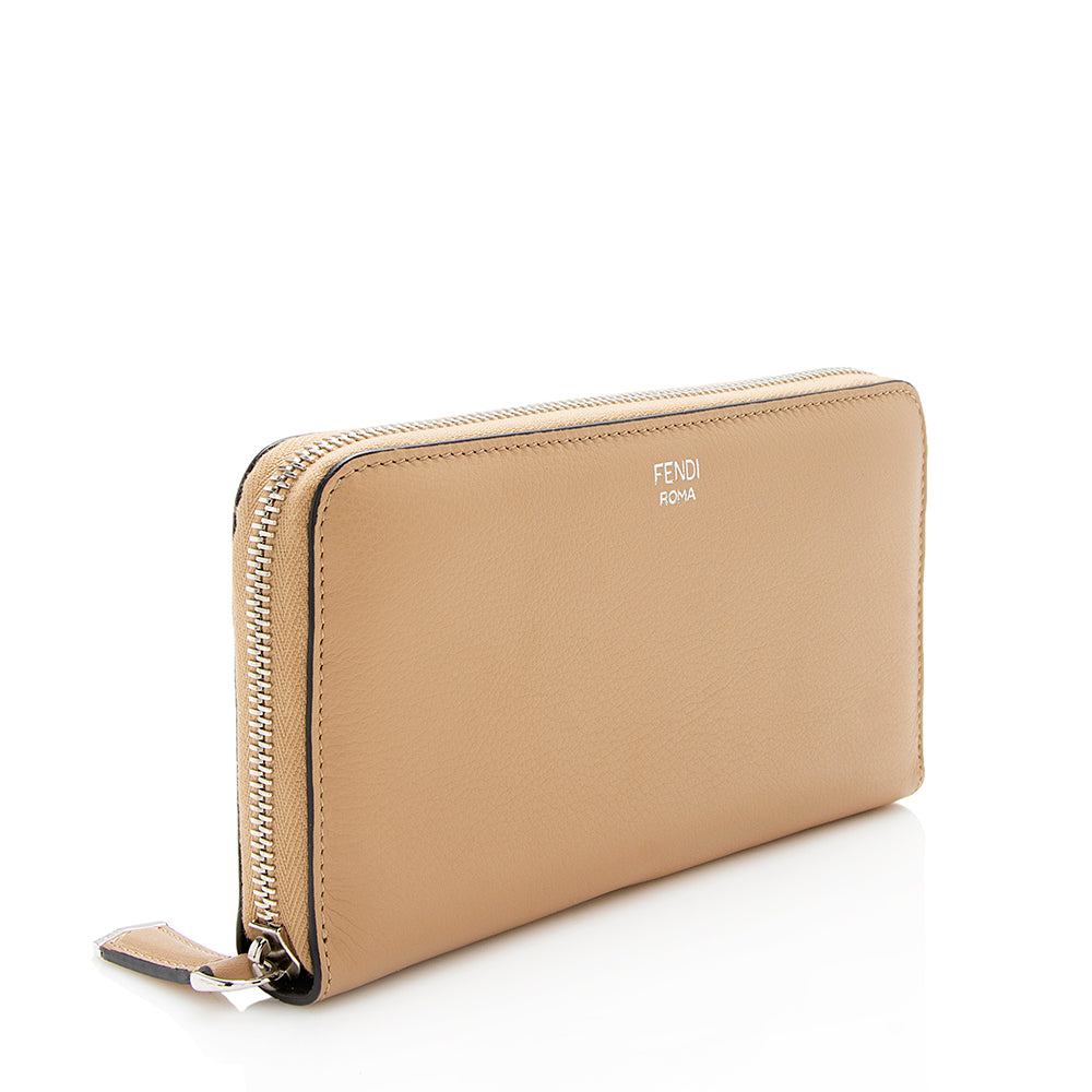 Luxury FendiLeather Zip Around Wallet (SHF-12618)