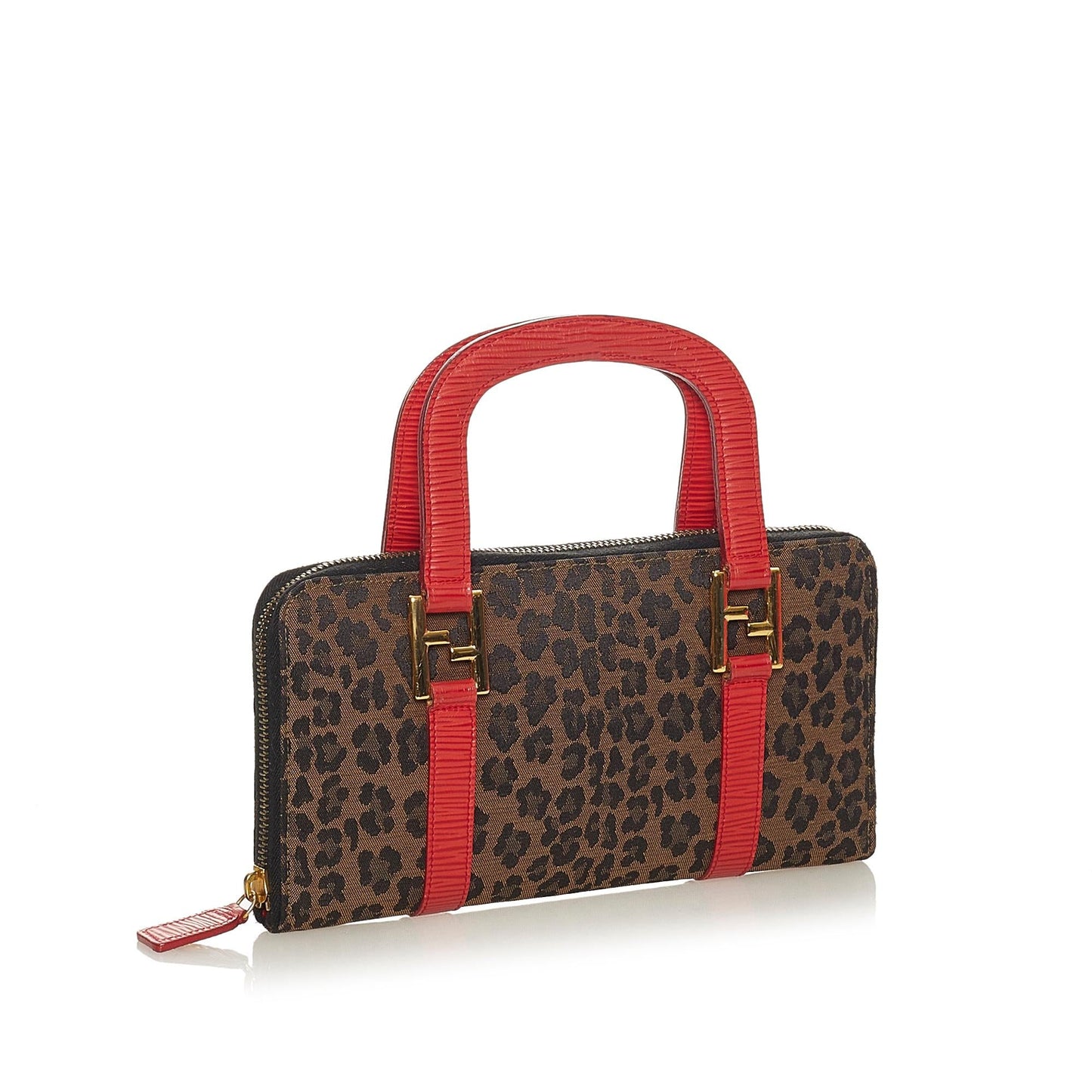 Luxury FendiLeopard Print Canvas Handbag (SHG-27780)