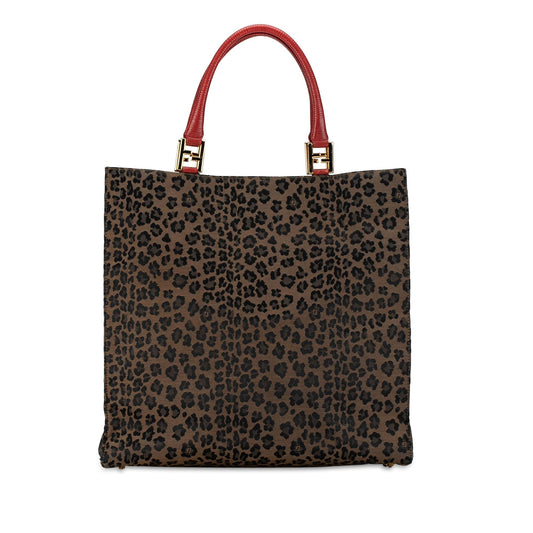 Luxury FendiLeopard Print Canvas Tote (SHG-KYQBn0)