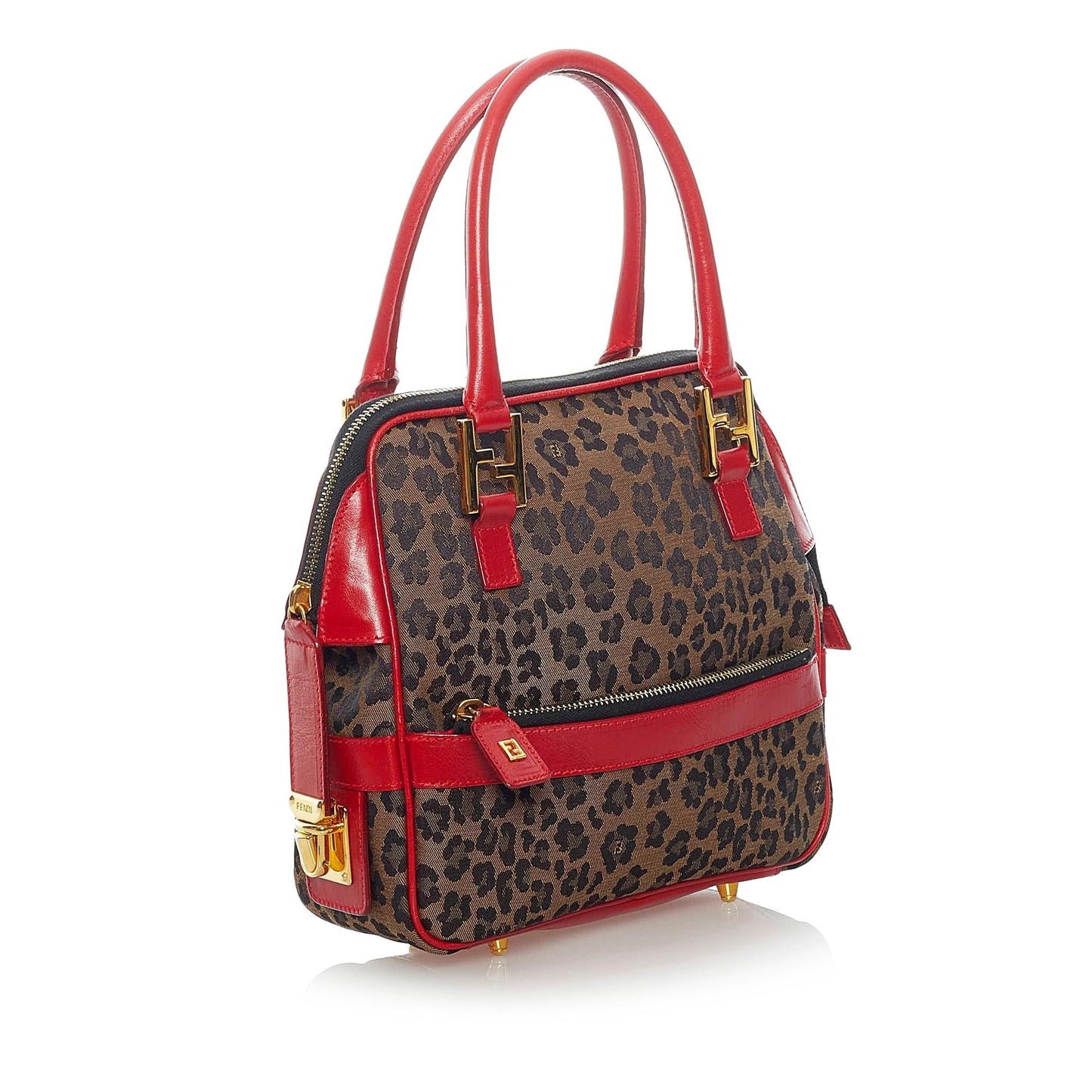 Luxury FendiLeopard Print Nylon Satchel (SHG-32114)