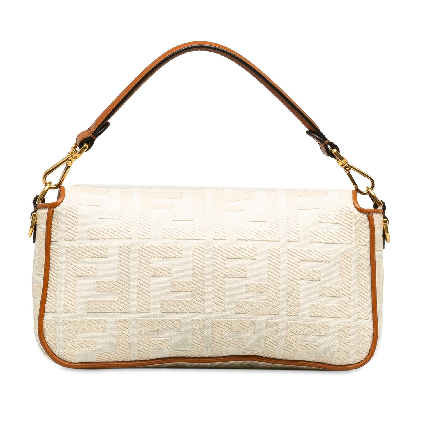 Luxury FendiMedium Embossed Canvas FF Baguette (SHG-K9Z8RL)
