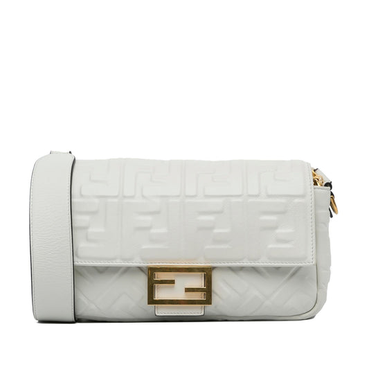 Luxury FendiMedium Embossed FF Baguette (SHG-DinKAf)