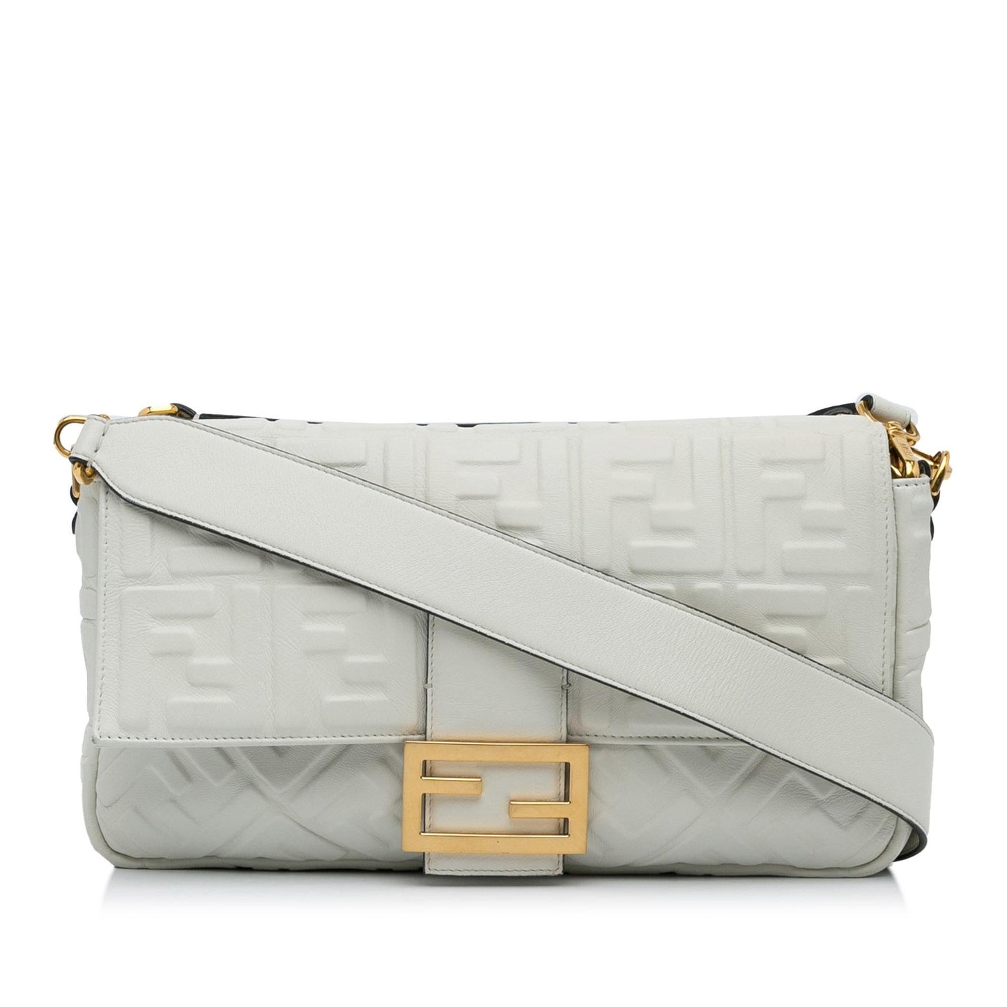 Luxury FendiMedium Embossed FF Baguette (SHG-FQLmEP)