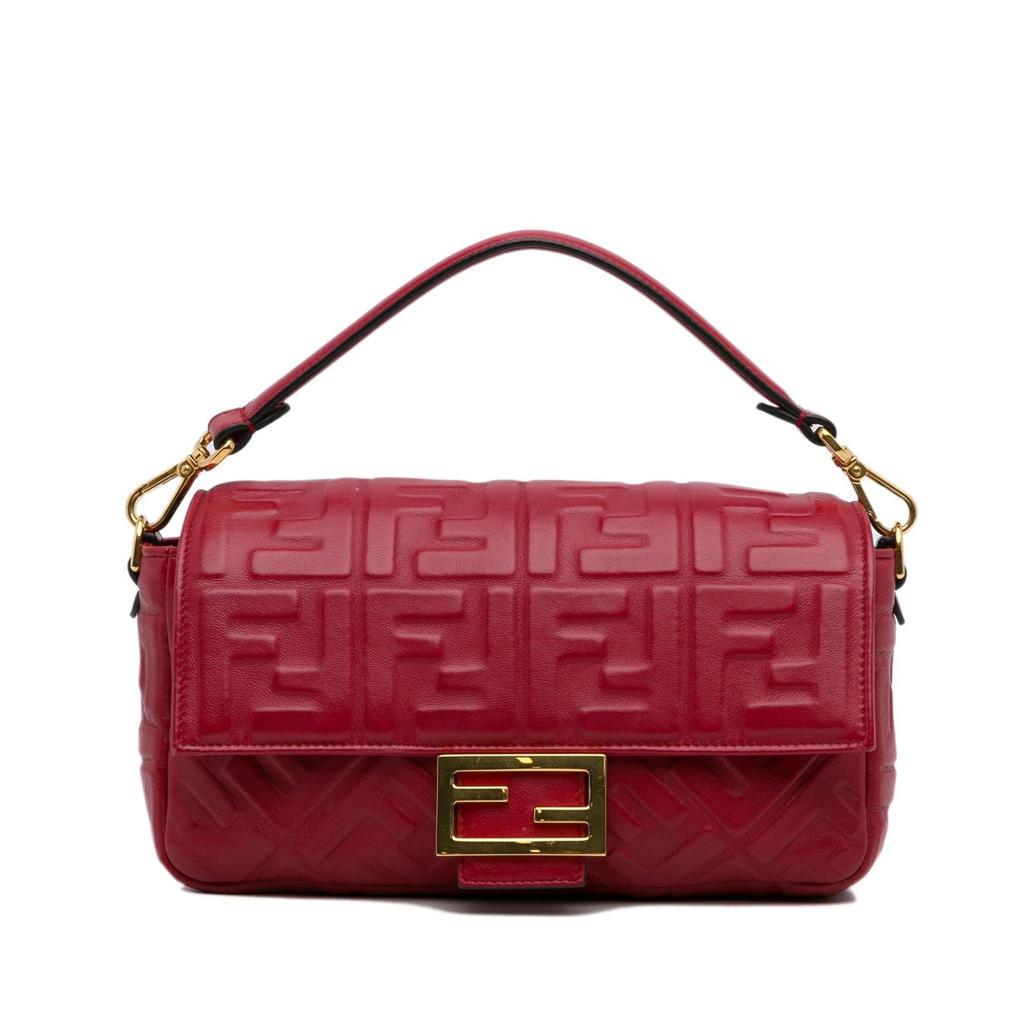 Luxury FendiMedium Embossed Zucca Baguette (SHG-nWpDEM)