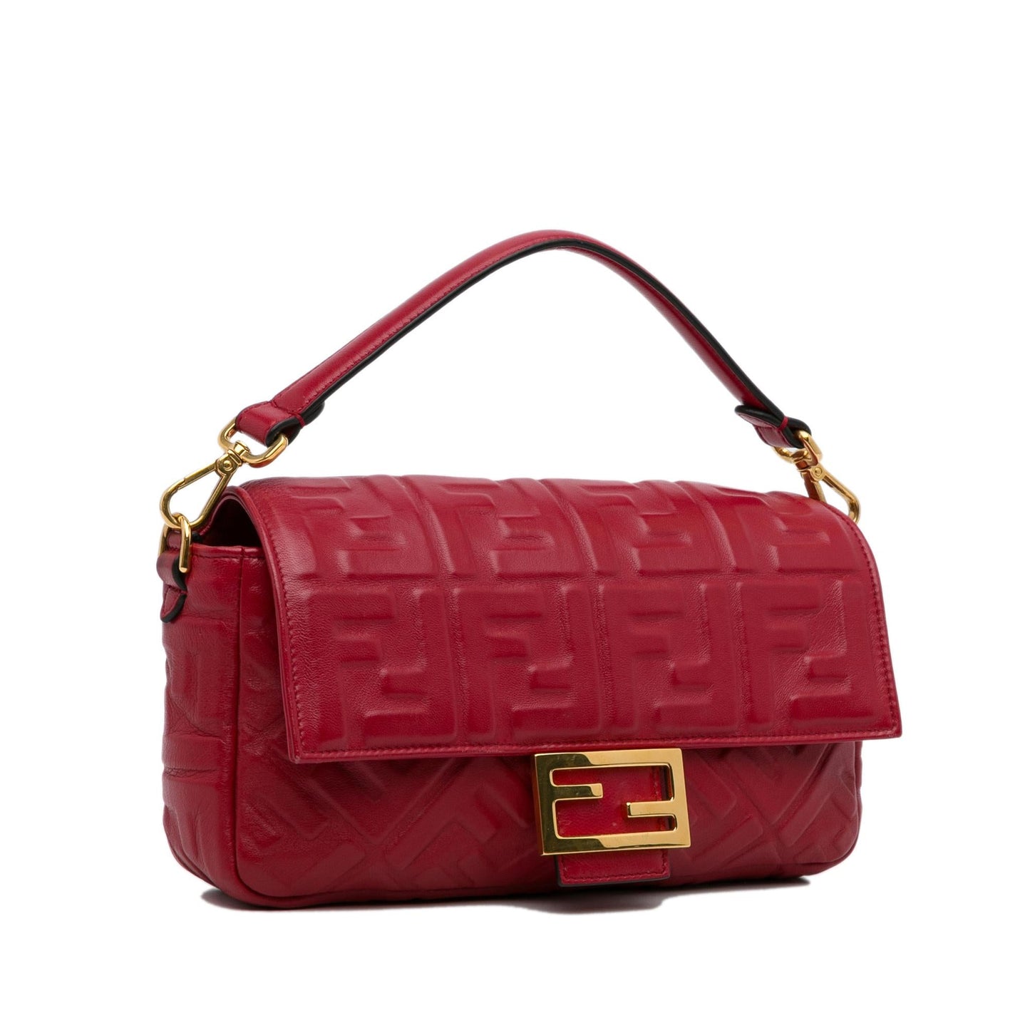 Luxury FendiMedium Embossed Zucca Baguette (SHG-nWpDEM)