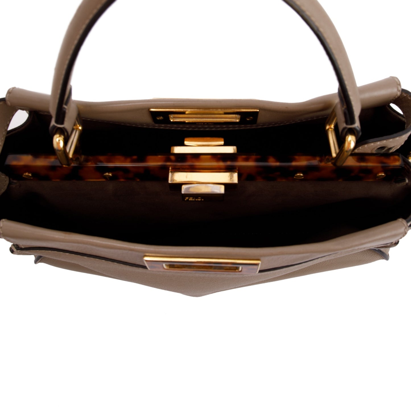 Fendi Medium Peekaboo Bag with Tortoise Detail
