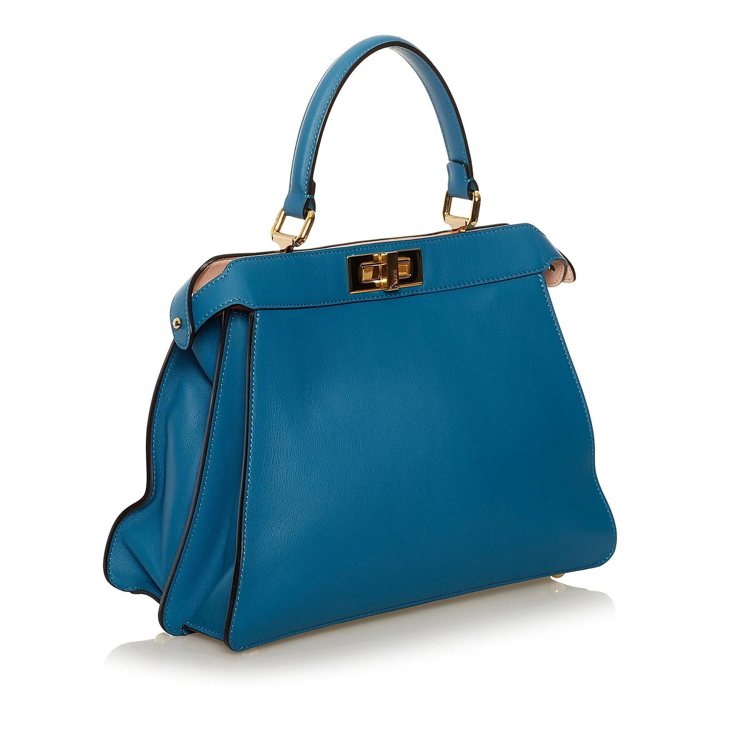 Luxury FendiMedium Peekaboo ISeeU Leather Satchel (SHG-35135)