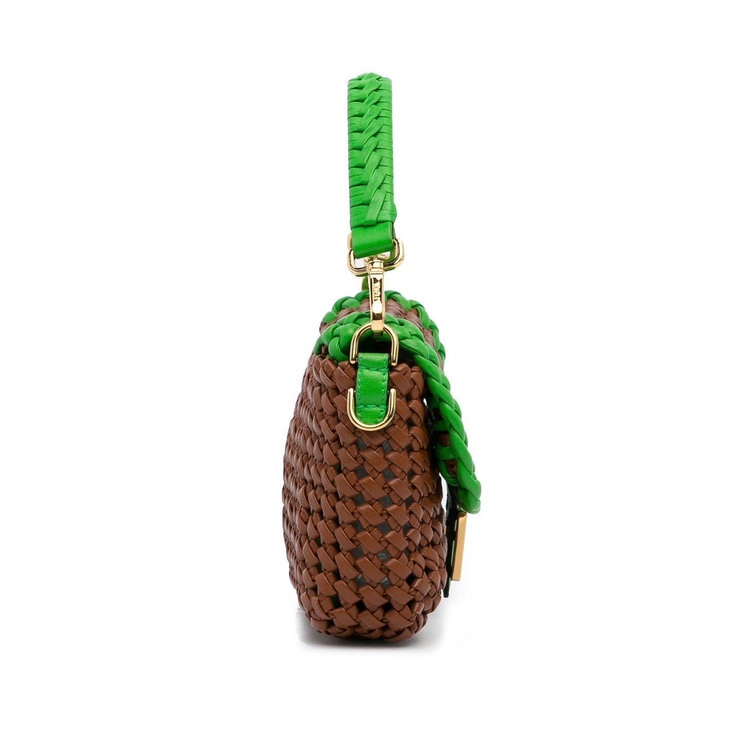 Luxury FendiMedium Woven Leather Baguette Bag (SHG-TagzzS)