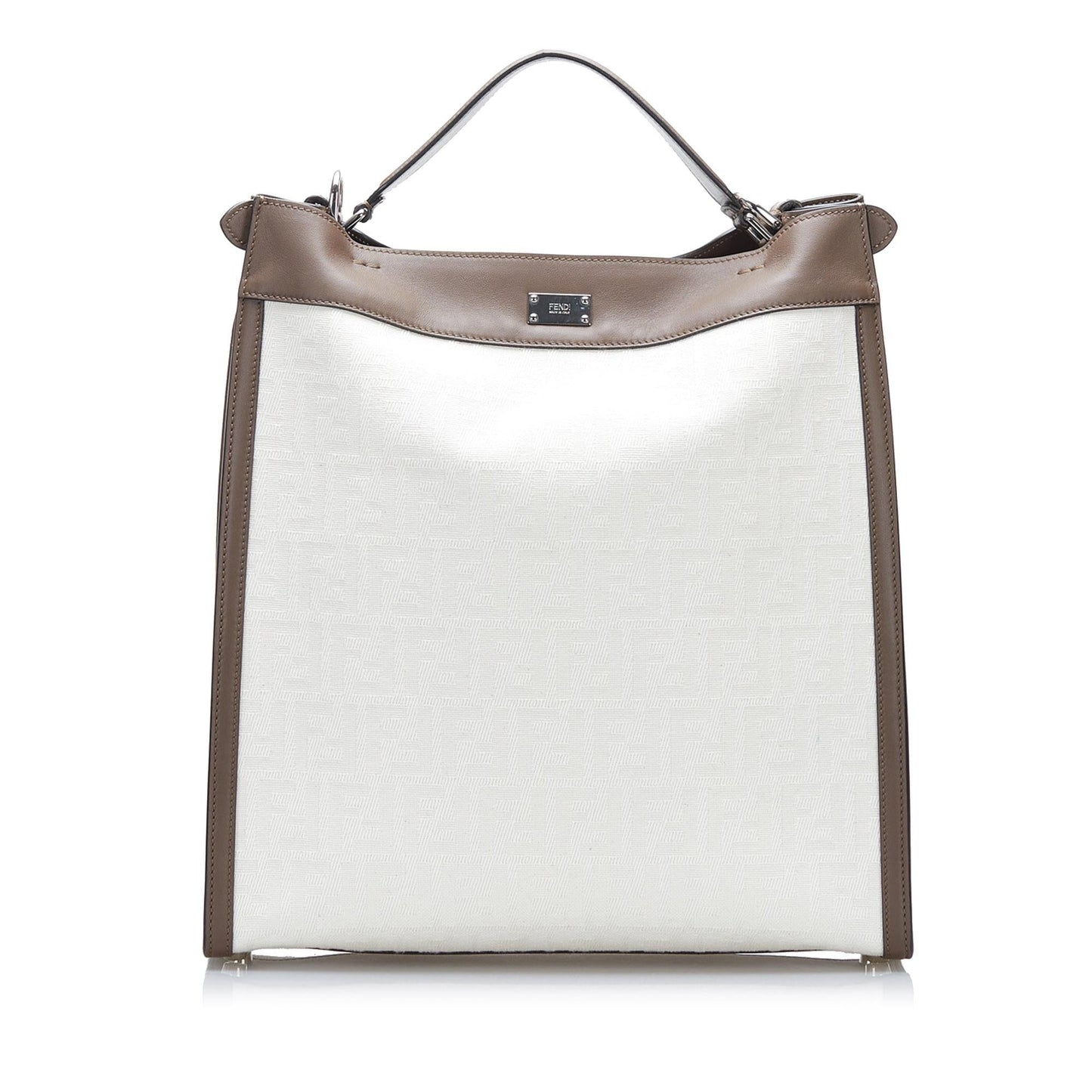 Luxury FendiMedium Zucca Peekaboo X-Lite Satchel (SHG-YFsO03)