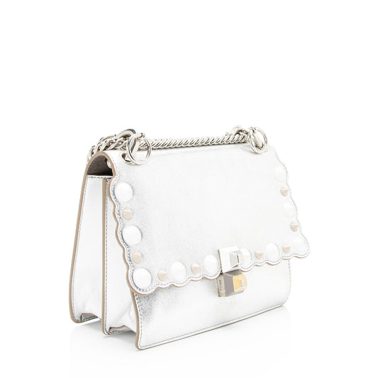 Luxury FendiMetallic Studded Vitello Kan I Small Shoulder Bag (SHF-wfU1M1)