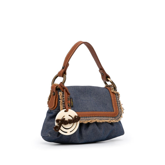 Luxury FendiMini Denim Chef Flap (SHG-vrfIWN)