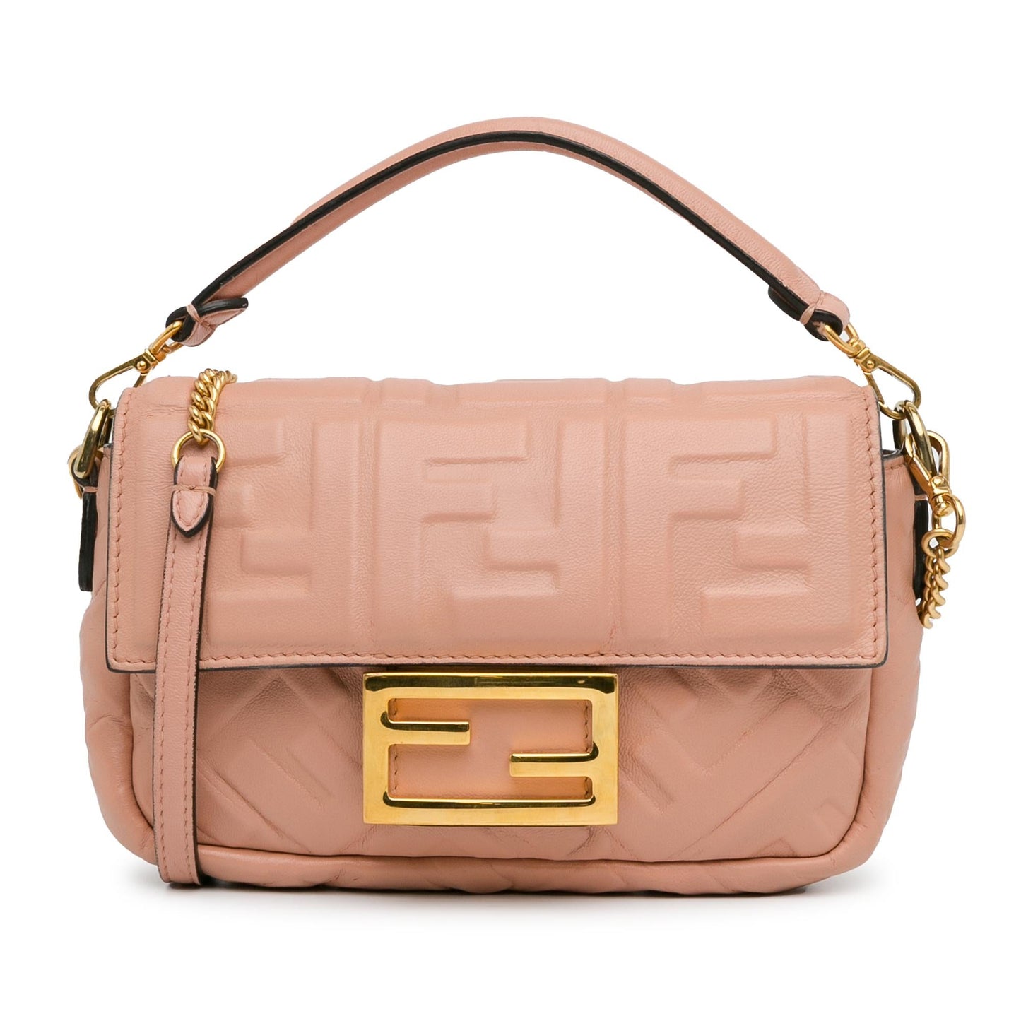 Luxury FendiMini Embossed Zucca Baguette Satchel (SHG-ZZKfNk)