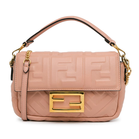 Luxury FendiMini Embossed Zucca Baguette Satchel (SHG-ZZKfNk)