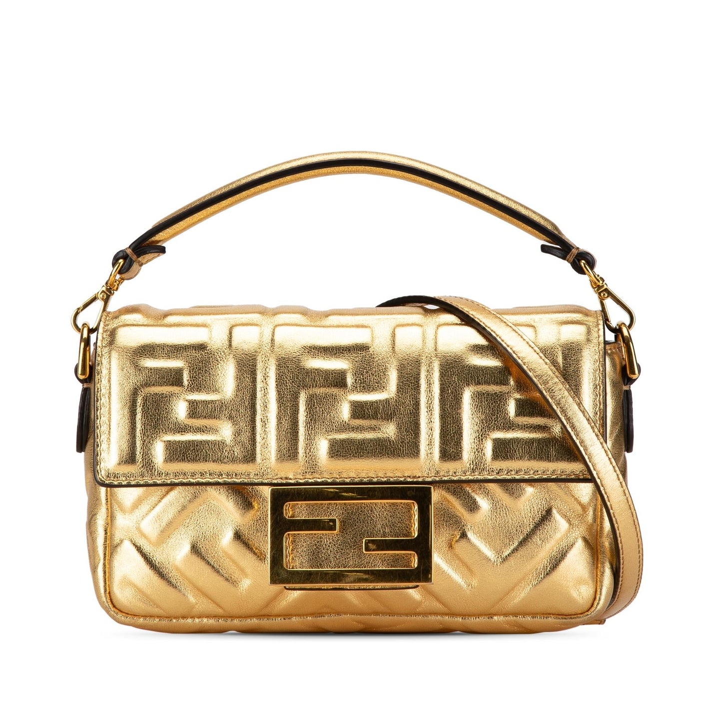 Luxury FendiMini Embossed Zucca Baguette Satchel (SHG-Nn3PEu)