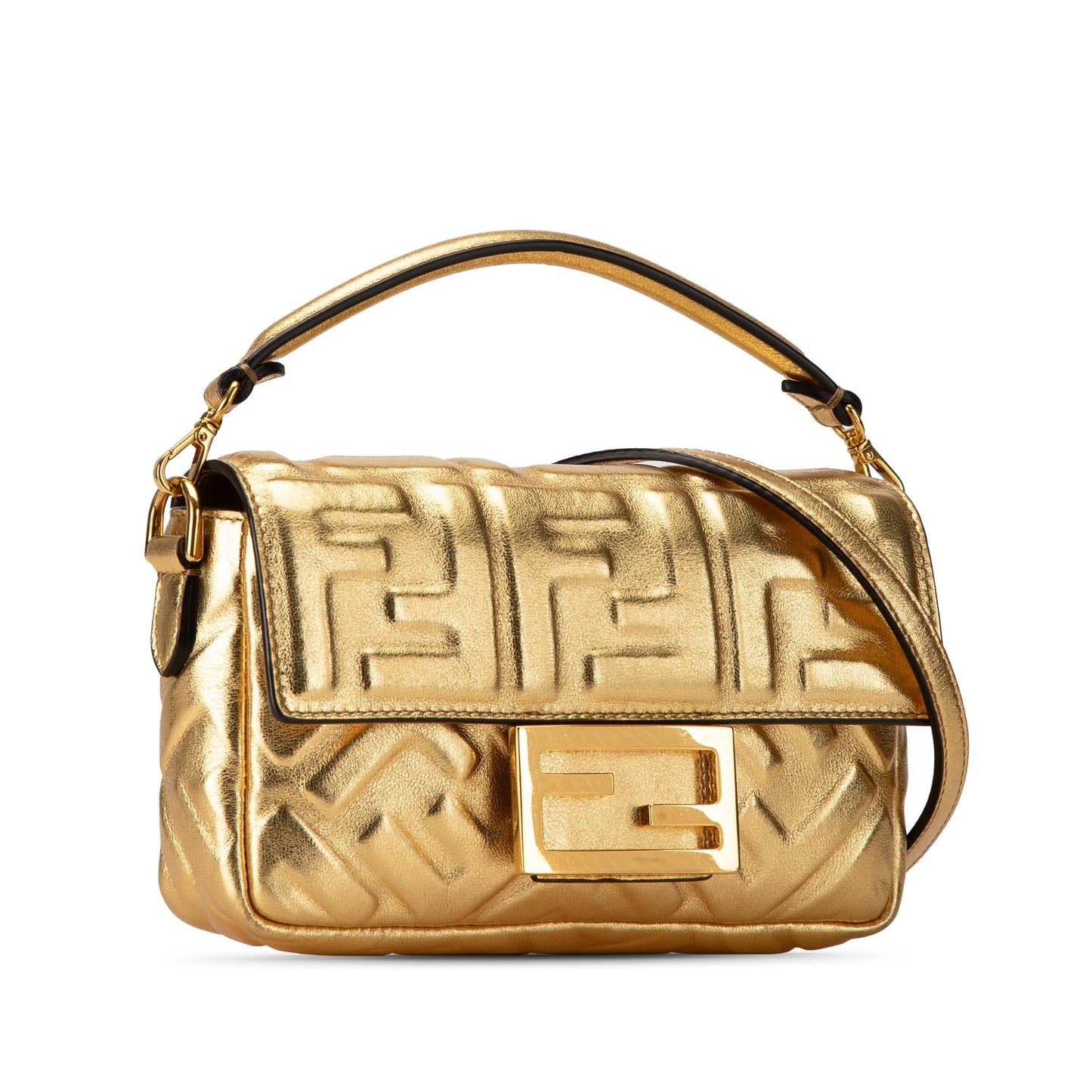 Luxury FendiMini Embossed Zucca Baguette Satchel (SHG-Nn3PEu)