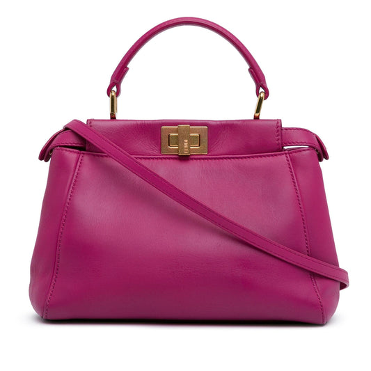 Luxury FendiMini Leather Iconic Peekaboo Satchel (SHG-BghCY6)