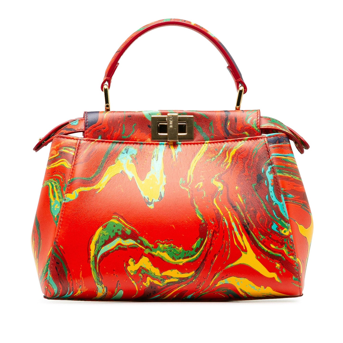 Luxury FendiMini Marbled Peekaboo Satchel (SHG-ihUXSW)