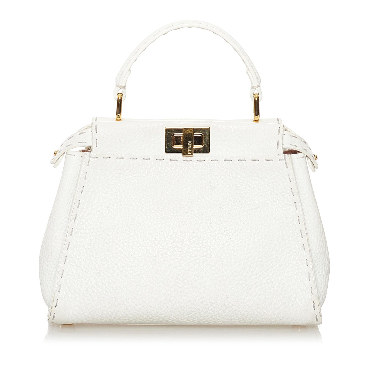 Luxury FendiMini Selleria Peekaboo Leather Satchel (SHG-34091)