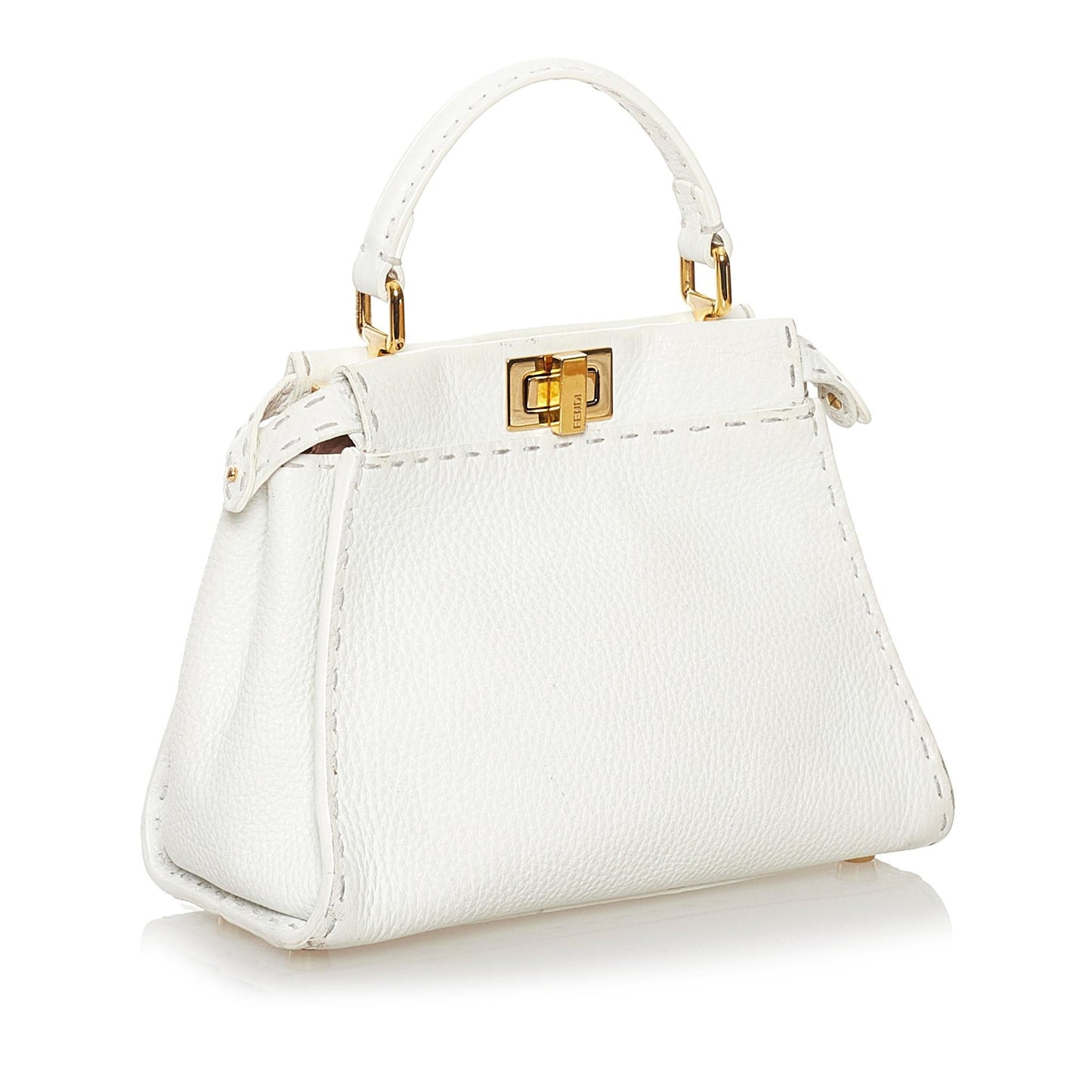 Luxury FendiMini Selleria Peekaboo Leather Satchel (SHG-34091)
