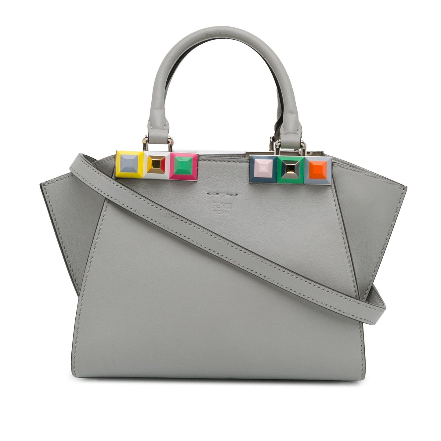 Luxury FendiMini Studded 3Jours Satchel (SHG-KfNV2c)