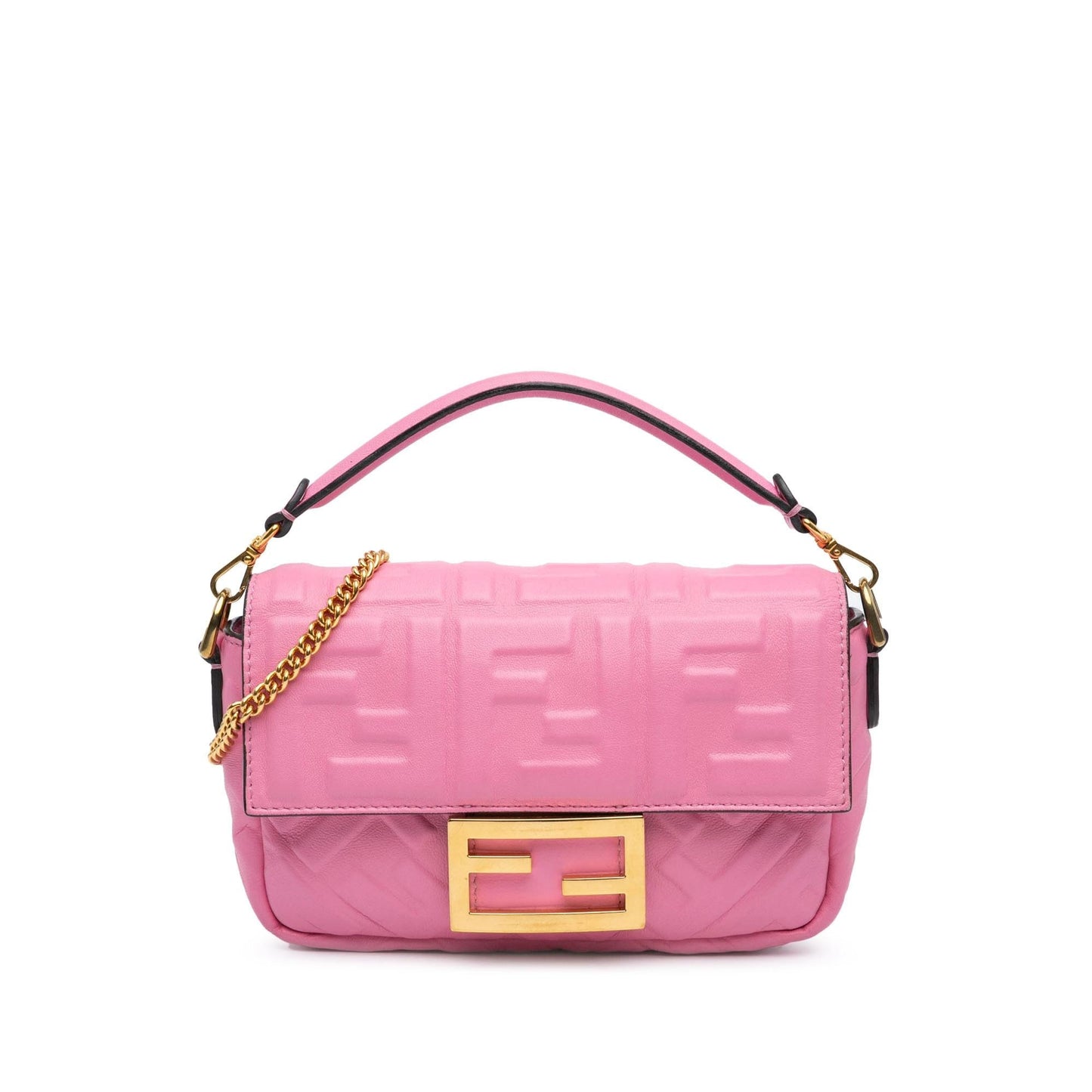 Luxury FendiMini Zucca Embossed Baguette Satchel (SHG-FbjqkA)