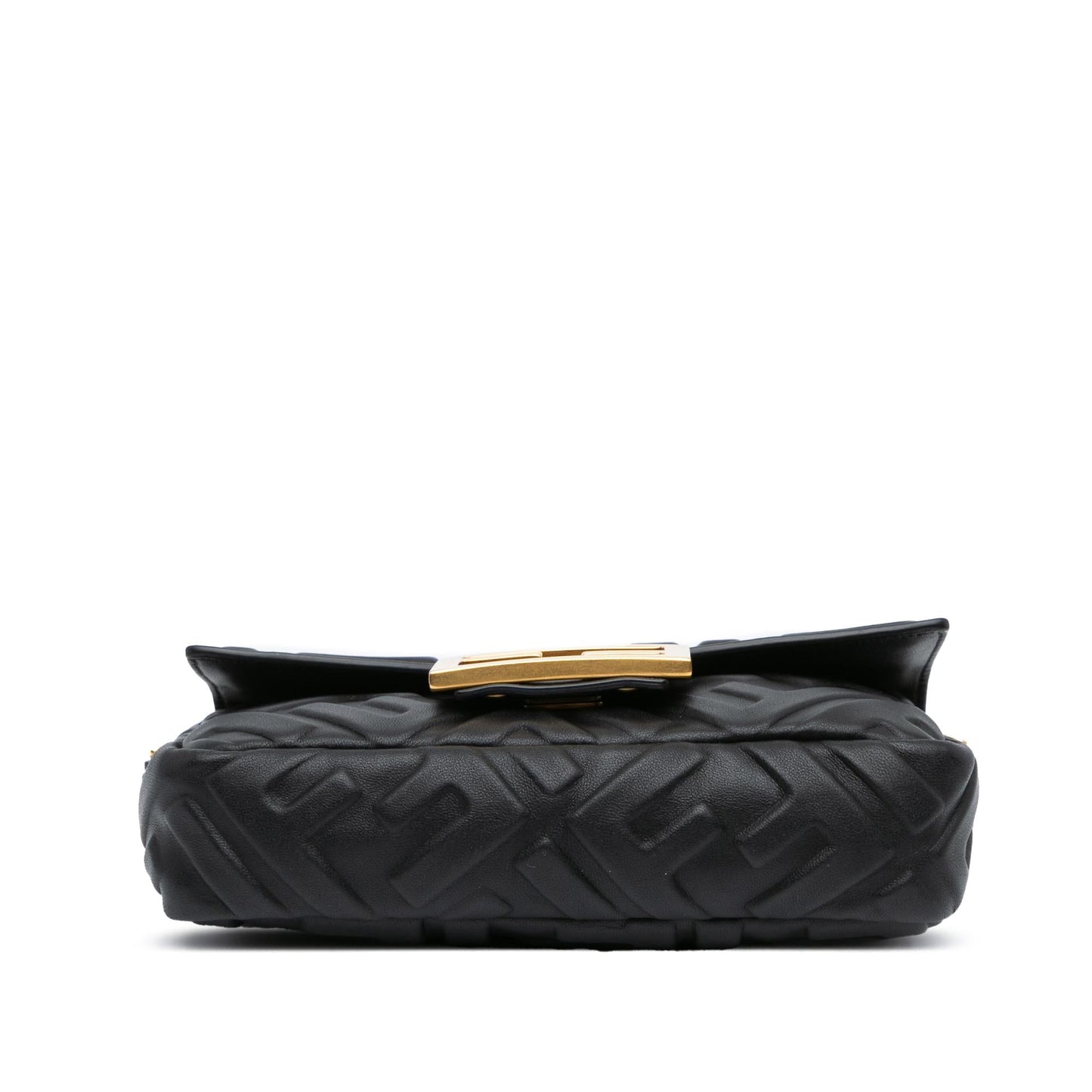 Luxury FendiMini Zucca Embossed Leather Baguette Satchel (SHG-ALnDVt)