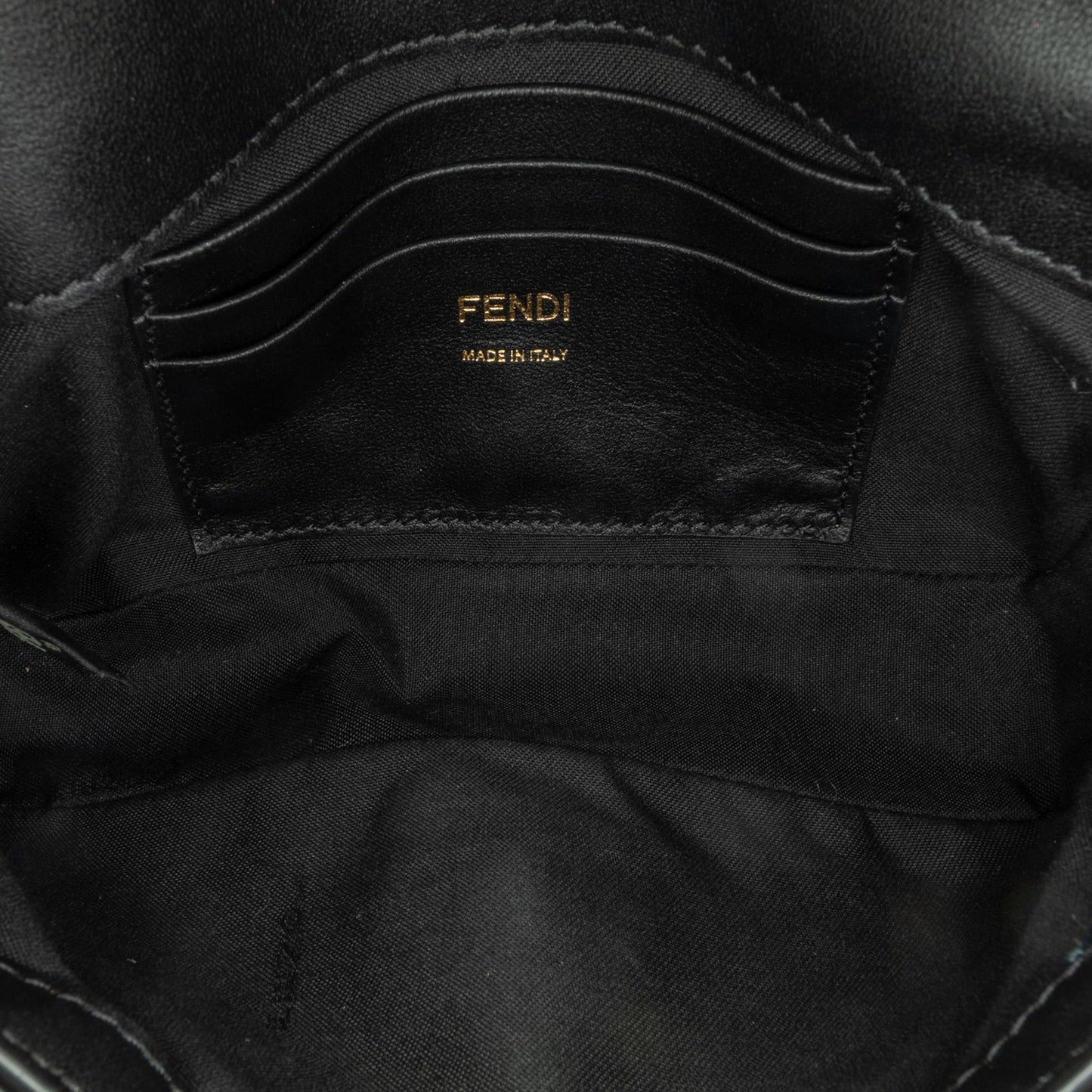 Luxury FendiMini Zucca Embossed Leather Baguette Satchel (SHG-ALnDVt)