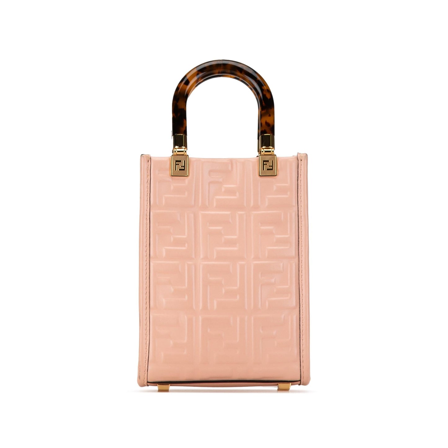 Luxury FendiMini Zucca Embossed Sunshine Shopper Tote (SHG-HutZTE)