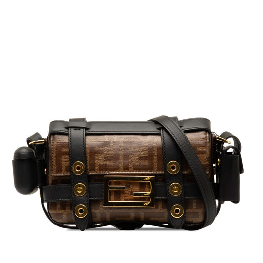 Luxury FendiMini Zucca Glazed Fabric Cage Baguette (SHG-7IwhHV)
