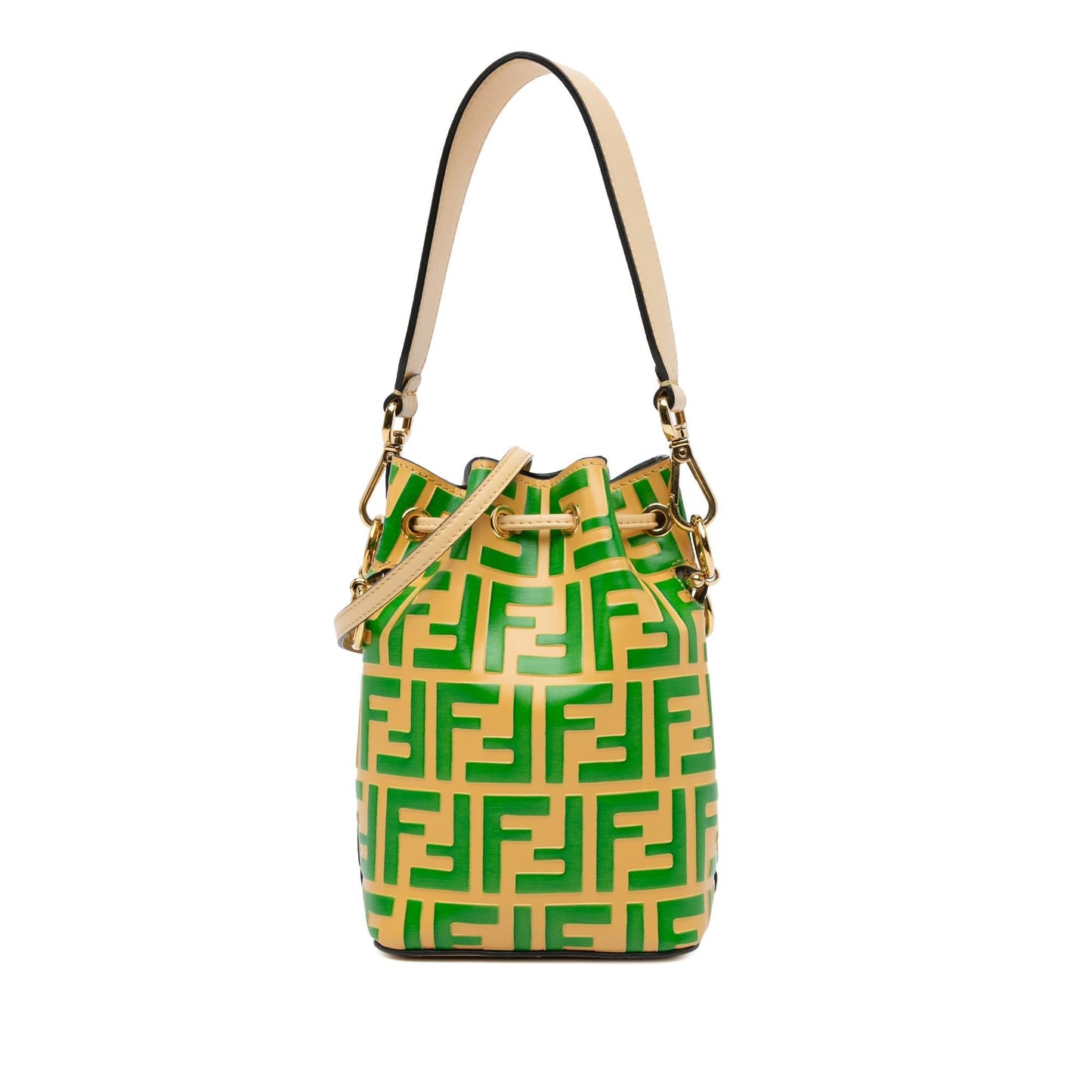 Luxury FendiMini Zucca Mon Tresor Embossed Leather Bucket Bag (SHG-S2s9H7)