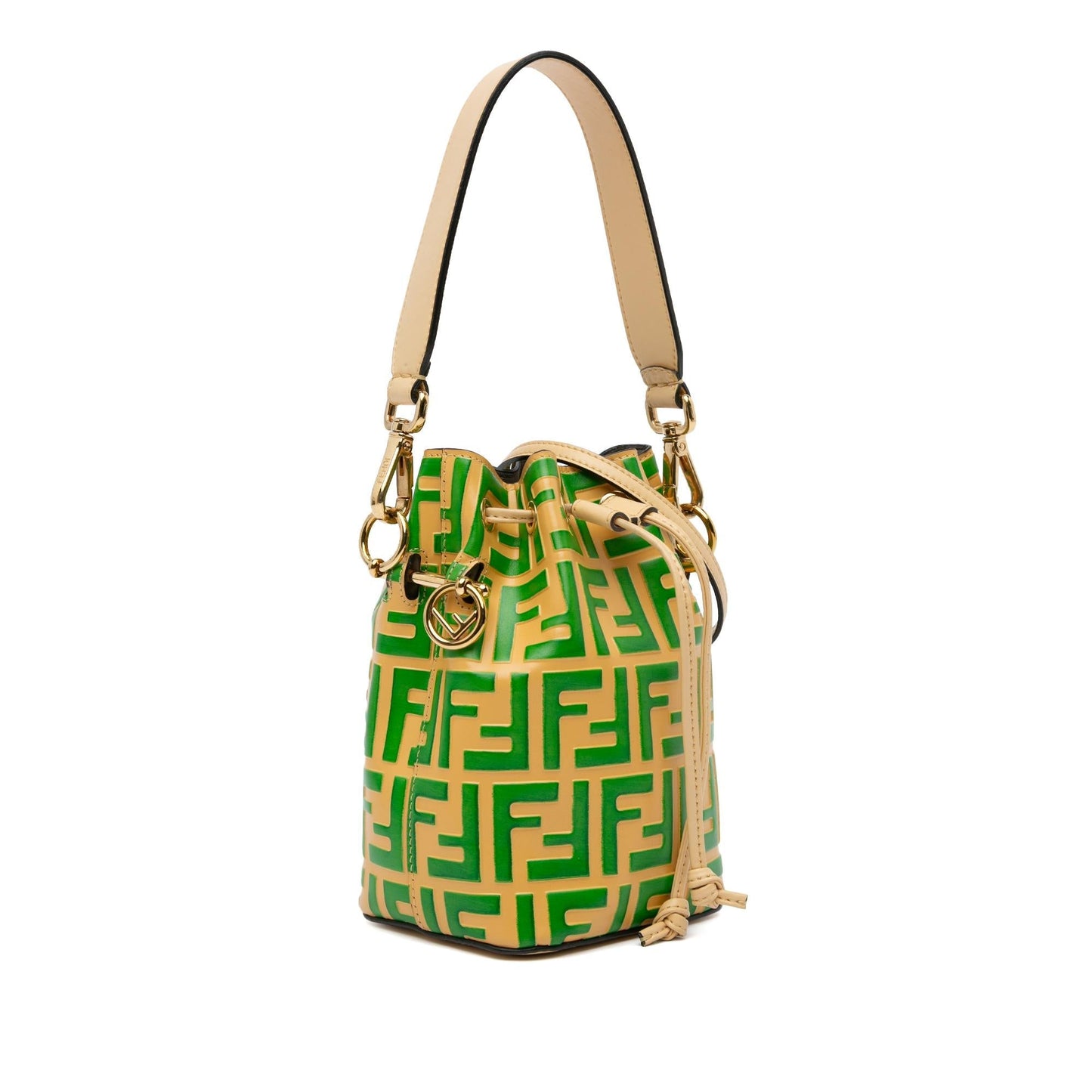 Luxury FendiMini Zucca Mon Tresor Embossed Leather Bucket Bag (SHG-S2s9H7)
