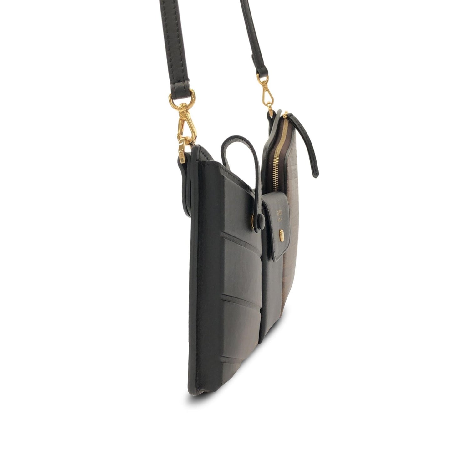 Luxury FendiMini Zucca and Leather 3 Pocket Crossbody (SHG-up2ClV)