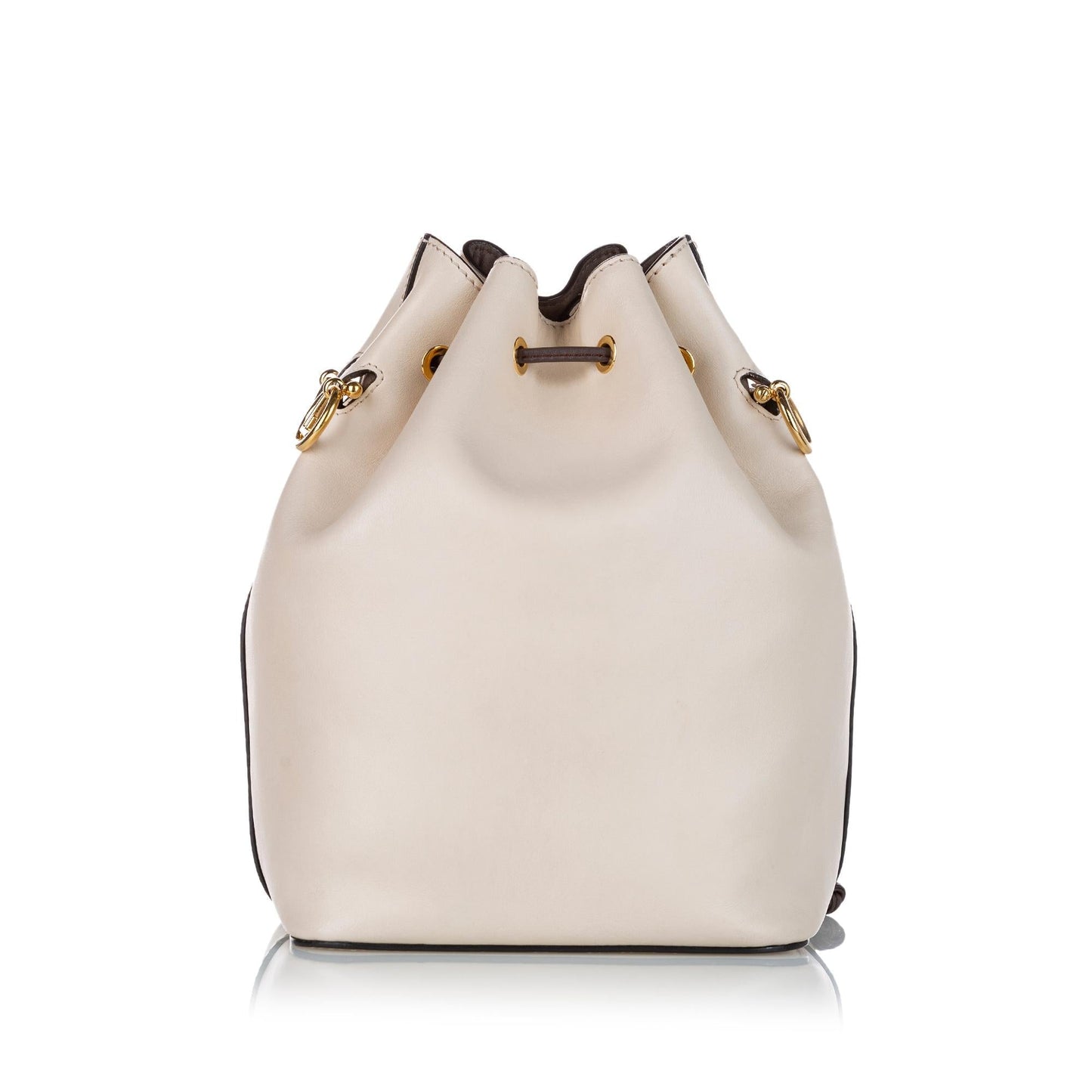 Luxury FendiMon Tresor Leather Bucket Bag (SHG-24035)