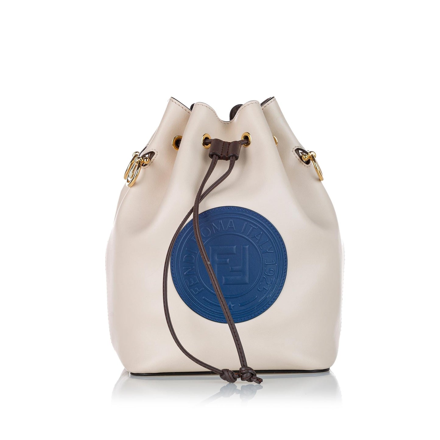 Luxury FendiMon Tresor Leather Bucket Bag (SHG-24035)