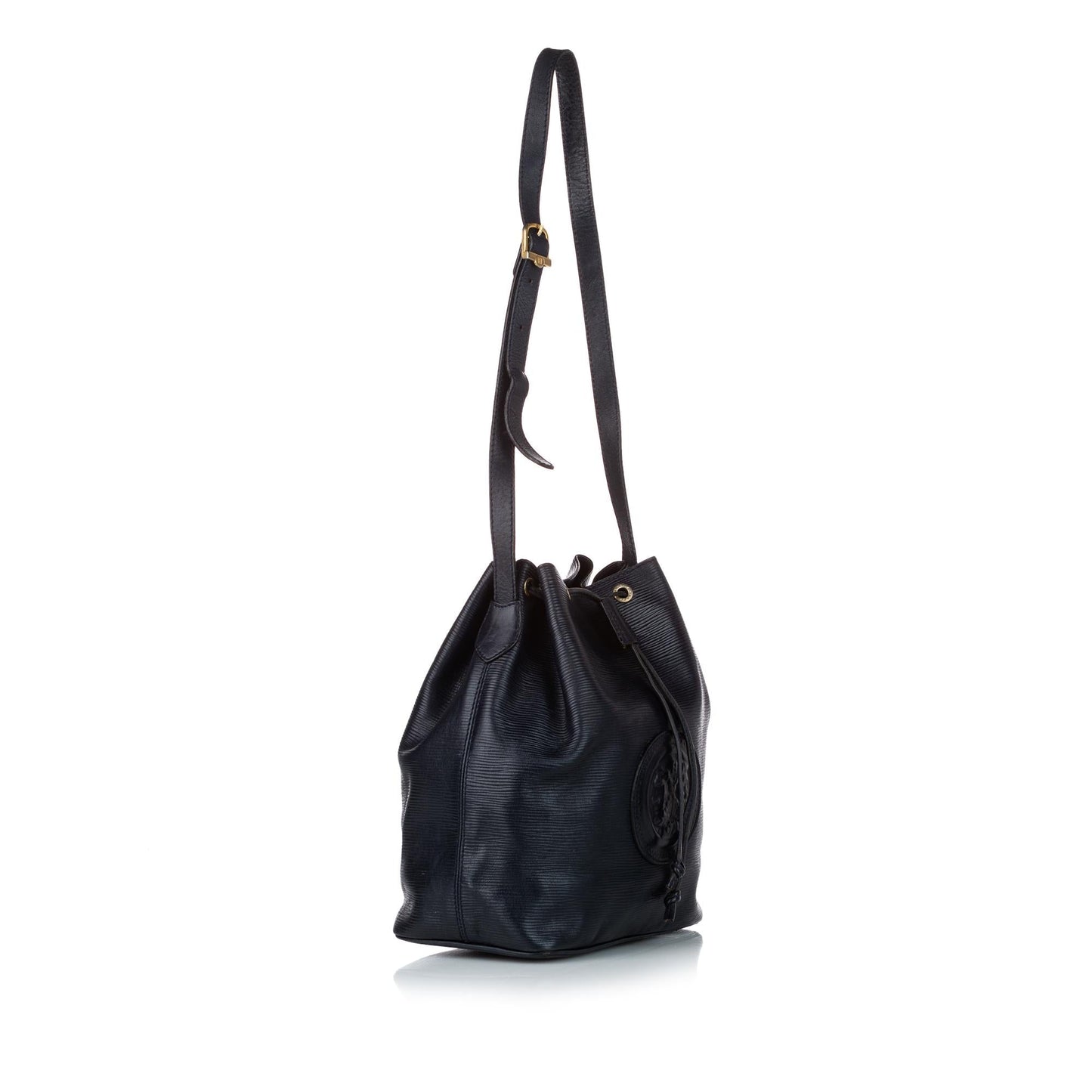 Luxury FendiMon Tresor Leather Bucket Bag (SHG-30890)
