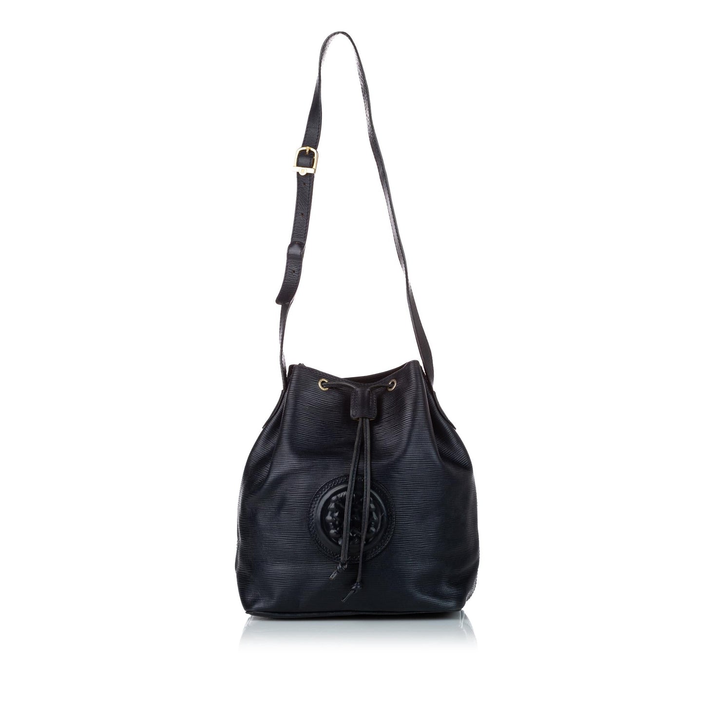 Luxury FendiMon Tresor Leather Bucket Bag (SHG-37488)
