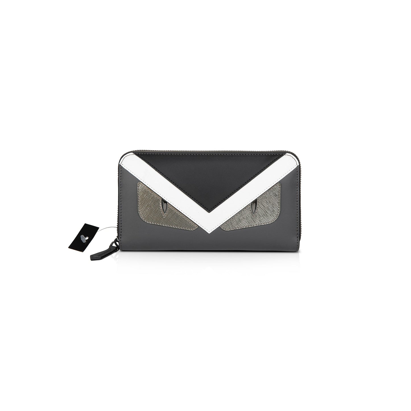 Fendi Monster Motif Leather Continental Wallet
