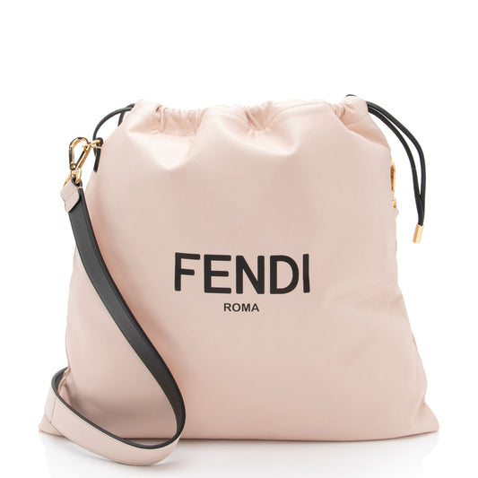 Luxury FendiNappa Leather Drawstring Medium Shoulder Bag (SHF-s7Ufln)