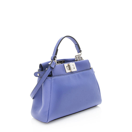 Luxury FendiNappa Leather Peekaboo Micro Shoulder Bag (SHF-11504)