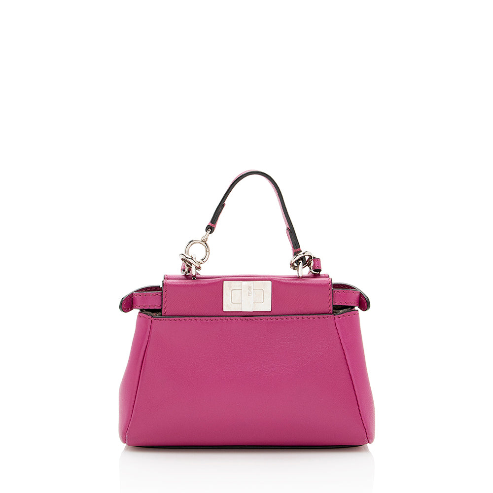 Luxury FendiNappa Leather Peekaboo Micro Shoulder Bag (SHF-19846)